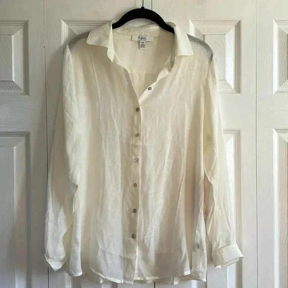 C by one Tops - C by one | cream button down blouse | size SP